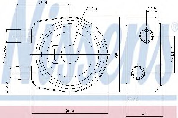 Radiator ulei, ulei motor RENAULT LAGUNA II Grandtour (KG0/1) (2001 - 2016) NISSENS 90697 piesa NOUA