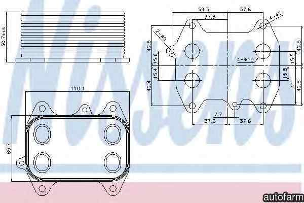 Radiator ulei ulei motor SKODA RAPID Spaceback NH1 NISSENS 90681