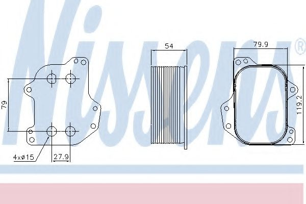 Radiator ulei, ulei motor SKODA RAPID Spaceback (NH1) (2012 - 2016) NISSENS 90745 piesa NOUA