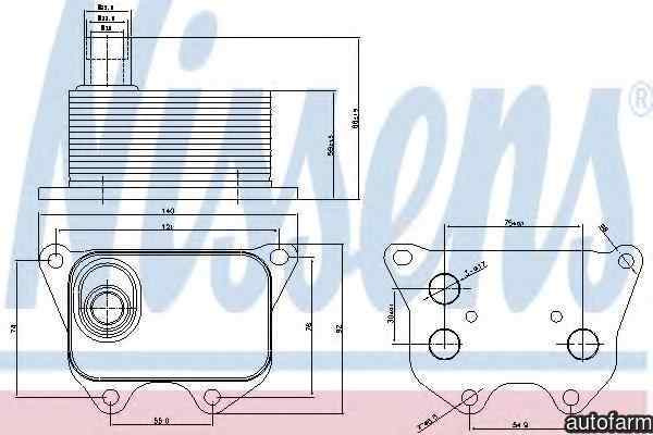 Radiator ulei ulei motor SKODA SUPERB 3T4 NISSENS 90659