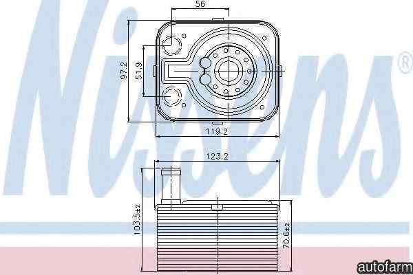 Radiator ulei, ulei motor SKODA YETI (5L) NISSENS 