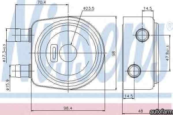 Radiator ulei ulei motor SUZUKI GRAND VITARA II JT Producator NISSENS 90697