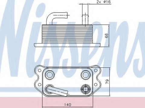 Radiator ulei, ulei motor VOLVO S80 II (AS) (2006 - 2016) NISSENS 90738 piesa NOUA