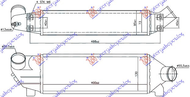 RADIATORINTER.20TDi [40BMW X127X76] 00-02 - FORD TRANSIT 00-06 FORD TRANSIT 00-06 Peugeot 097306200 097306200 1C159L440BA