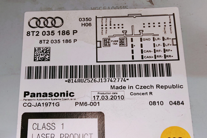 Radio CD 8T2035186P Audi Q5 8R [2008 - 2