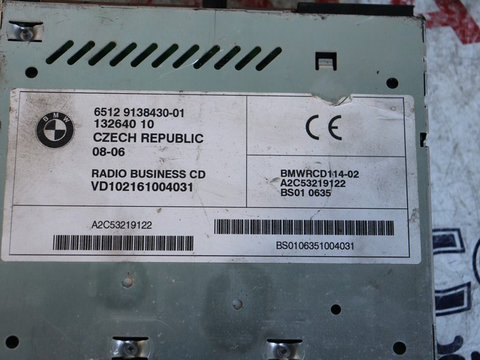 RADIO CD BMW X3 2007 / LIPSA BUTON / 9138430-01