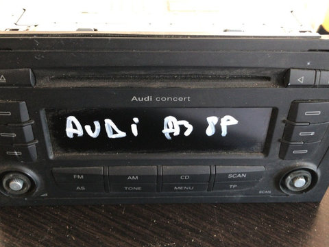 Radio CD, cod 8P0035186P, Audi A3 8P