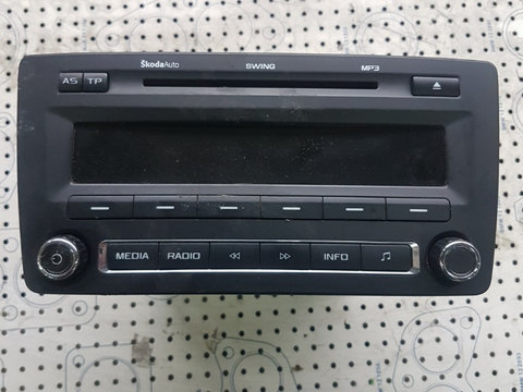 Radio CD cu MP3 1Z0035161F Skoda Octavia 2 facelift berlina, 2009, 1.9 TDI, 77 kw, BXE, Euro 4