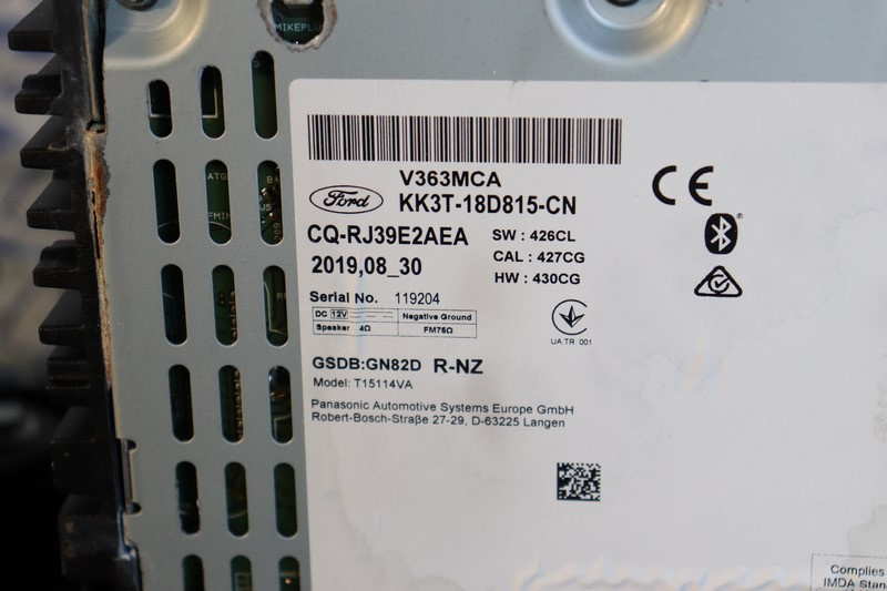 RADIO CD FORD TRANSIT 2019,COD: KK3T-18D