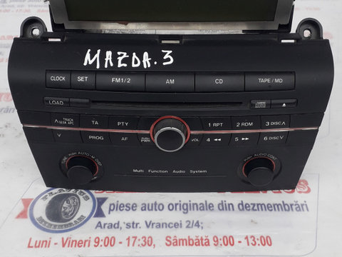 Radio CD Mazda 3 2.0 benzina an 2005 cod 04A1B77021
