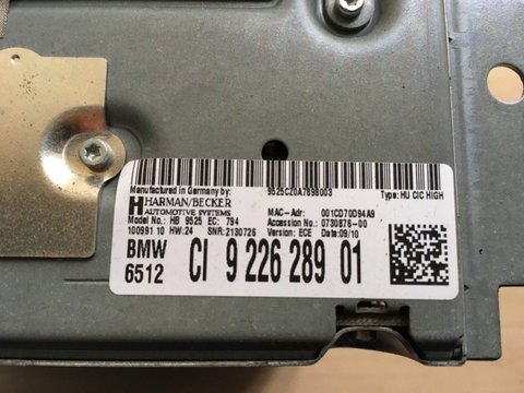 Radio cd navigatie pentru BMW GT cod:65 12 922628901