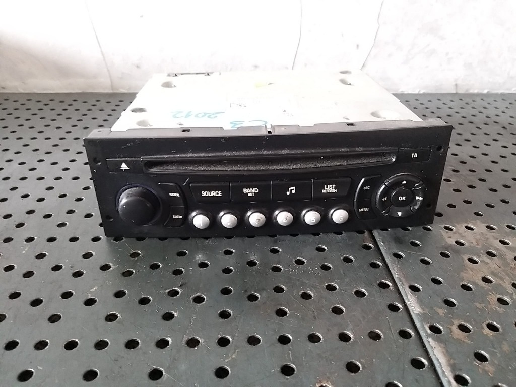 Radio cd player citroen c3 2 98016070xt00