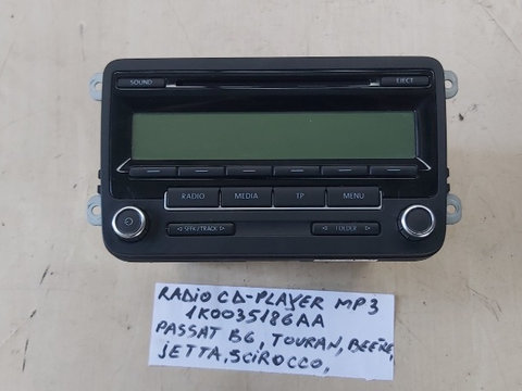 Radio CD / Player MP3 VW Passat B6 / 2005-2010 Cod 1k0036186AA