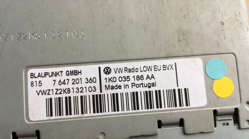 Radio CD VW Golf 6 cod: 1K0035186AA mode