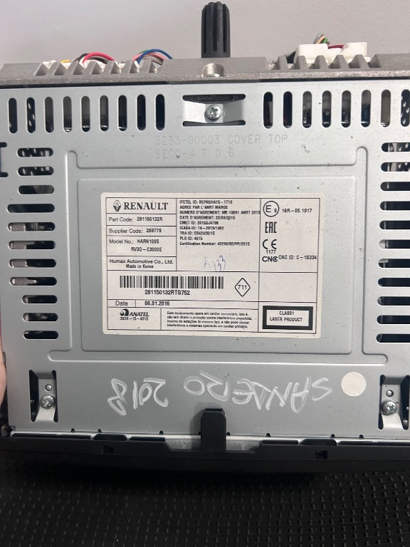 Radio Cf Dacia Sandrei 2018 cod rv3-c300