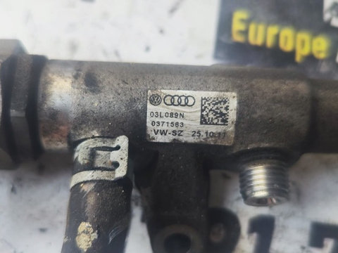 Rampa injectoare Audi A3 2.0 TDI , 170 cp / 125 kw , cod motor CFG, an 2012 cod 03L089N / 0281006075 / 03L9060