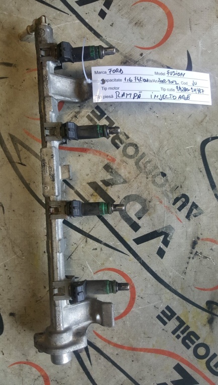 Rampa injectoare Ford Fusion 1.6 74kw an 2002 - 2012 cod 9D280-9H487