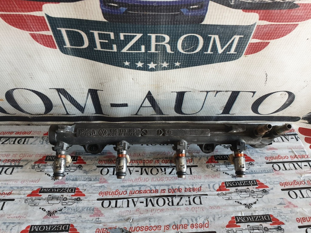Rampa injectoare + injectoare VW Bora 1.6i 105 cai motor AUS cod piesa : 036133319AA