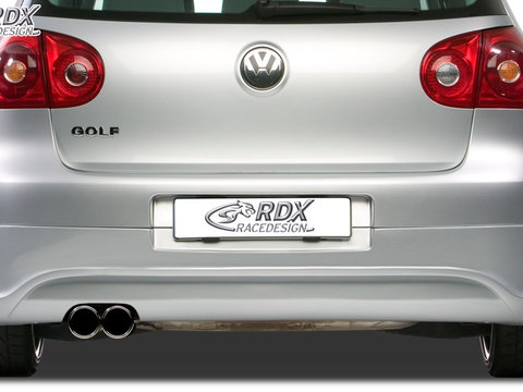 RDX Difuzor Difuzor prelungire bara spate pentru VW Golf 5 "R32 clean" cu teava esapament stanga Fusta bara spate Heck RDHA029-L material ABS