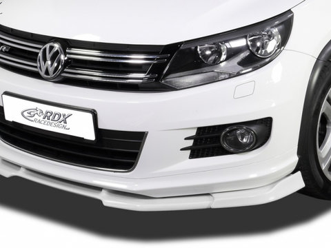 RDX Prelungire Spoiler Bara fata VARIO-X pentru VW Tiguan (2011-2016) R-Line lip bara fata Spoilerlippe RDFAVX30767 material Plastic