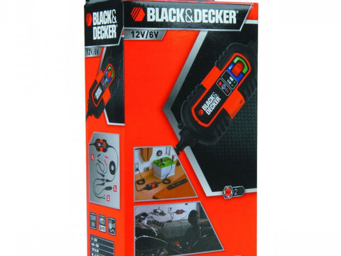 Redresor Automat Digital Pentru Acumulatori Auto-Moto Cu Functie De Tester Black &amp; Decker 6 /12V 1,2A 70111