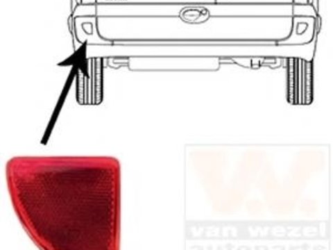 Reflector RENAULT KANGOO (KC0/1_), RENAULT KANGOO Rapid (FC0/1_), DACIA LOGAN MCV (KS_) - VAN WEZEL 4310939