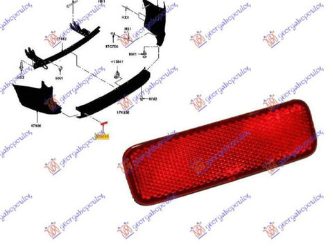 Reflector spate-Ford Transit/Tourneo Custom 13-pentru Ford Transit/Tourneo Custom 13-18