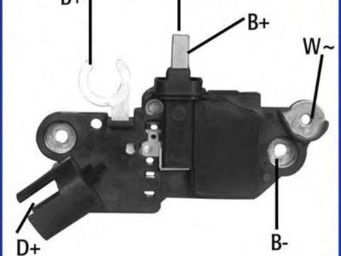 Regulator, alternator PEUGEOT 806 (221), Citroen SYNERGIE (22, U6), FIAT ULYSSE (220) - HCO 130619