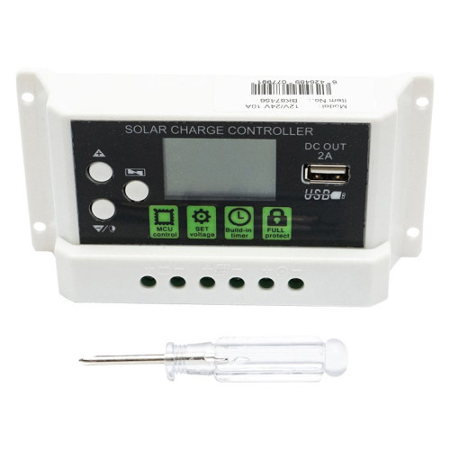 Regulator tensiune pentru panou solar 10A 12V/24V port USB 5V/2A BK87456 AL-110222-7