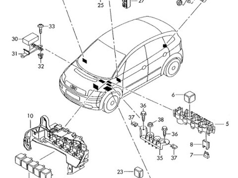 Releu 404 7M0951253CVolkswagen Passat B6 1.9 TDI OEM 7M0951253C