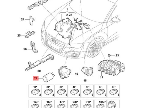 Releu 643 / 404 / 639 Audi A4 B8 2.7 TDI CGKA OEM 4F0903291