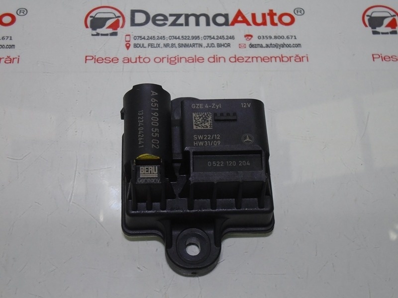 Releu bujii A6519005502, Mercedes Clasa C (W204) 2.2cdi (pr:110747)