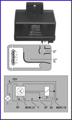 Releu bujii incandescente LANCIA DELTA II 836 Producator HÜCO 132082