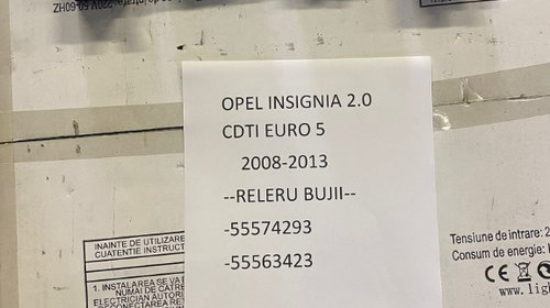 Releu bujii Opel Insignia 2.0 CDTI EURO 
