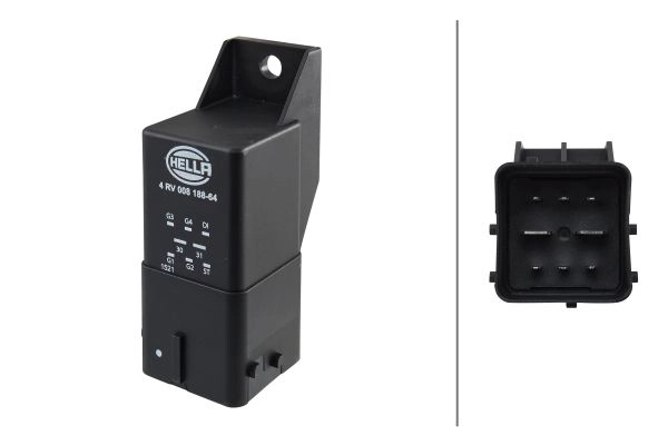 Releu,instalatia de comanda bujii incandescente HELLA 4RV008188-641 compatibil cu CITROEN C3 PICASSO (SH_) 2009 2010 2011 2012 2013 2014 2015