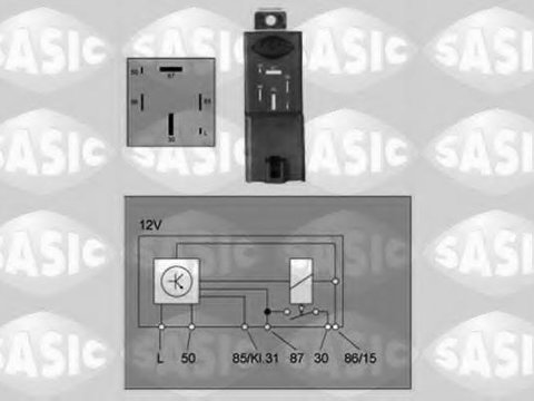 Releu,instalatia de comanda bujii incandescente - SASIC 9316011