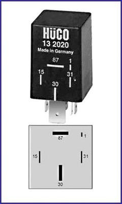 Releu, pompa combustibil AUDI 500 (44, 44Q, C3), AUDI 4000 (81, 85, B2), AUDI 5000 combi (44, 44Q, C3) - HCO 132020