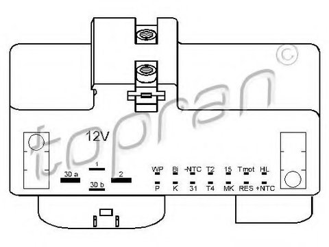 Releu, ventilator VW NEW BEETLE (9C1, 1C1) (1998 - 2010) TOPRAN 110 825