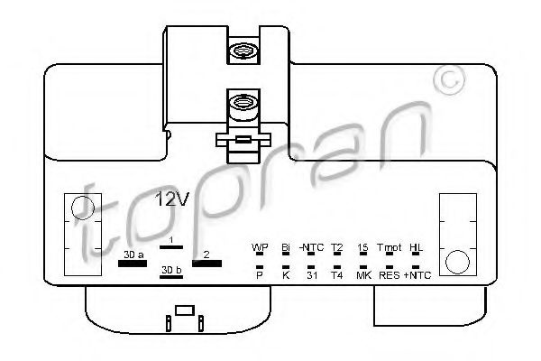 Releu, ventilator VW NEW BEETLE Cabriolet (1Y7) (2002 - 2010) TOPRAN 110 825