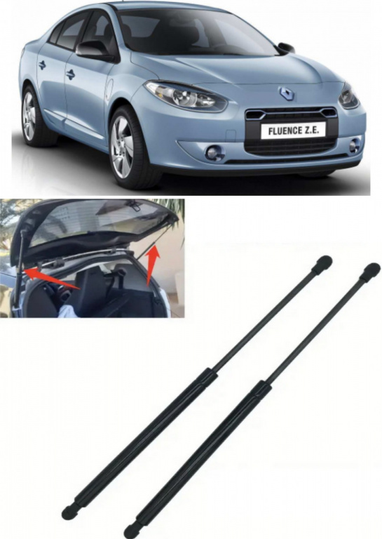 Renault Fluence Set 2 amortizoare pentru portbagaj / haion Krosno compatibil cu Renault Fluence fabricat intre 2010 KR31294*1