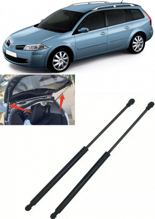 Renault Megane II Set 2 amortizoare pentru portbagaj / haion Krosno compatibil cu Renault Megane II Combi fabricat intre 2003-2009 KR23397*1