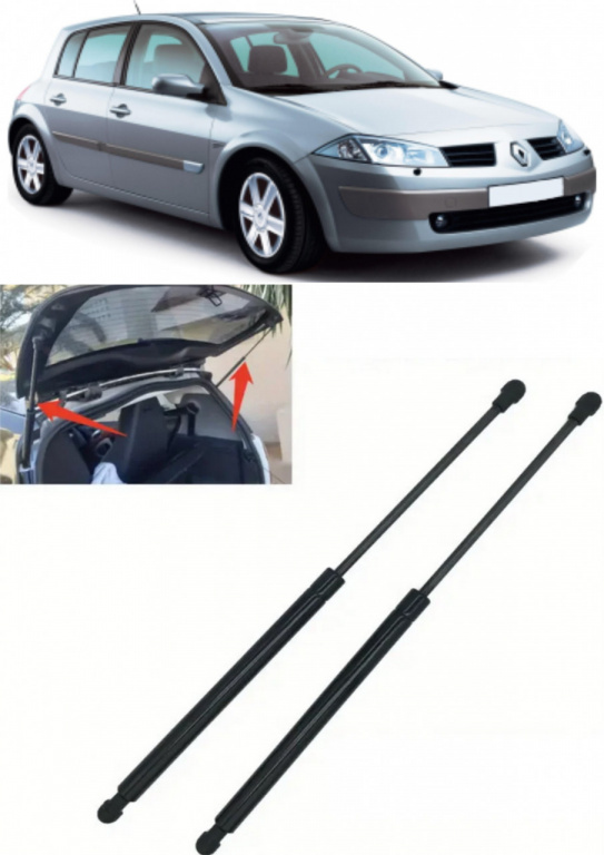 Renault Megane II Set 2 amortizoare pentru portbagaj Krosno compatibil cu Renault Megane II Hatchback fabricat intre 2002-2009 KR23184*1