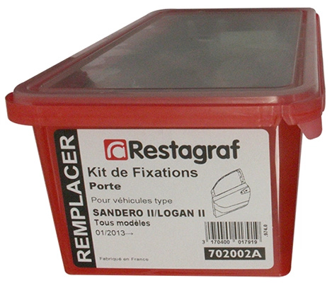 RESTAGRAF Set clipuri sustinere, caroserie 702002A montare fata la masina DACIA LOGAN II 2012 2013 2014 2015 2016 2017 2018 2019 2020 2021 2022 2023 2024