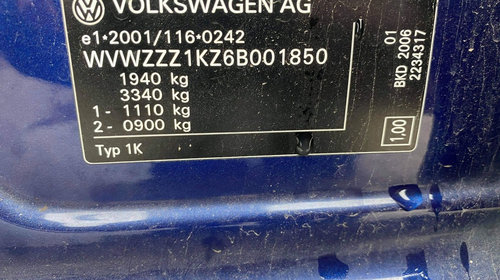 Rezervor Volkswagen Golf 5 2007 hatchbac