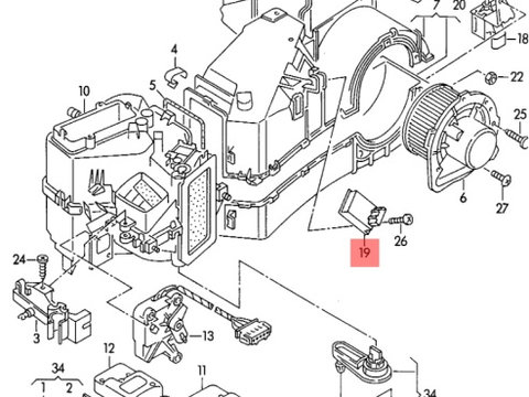 Rezistenta trepte aeroterma 1J0907521 Volkswagen Golf 1J 1.4 16V 1998 1999 OEM 1J0907521