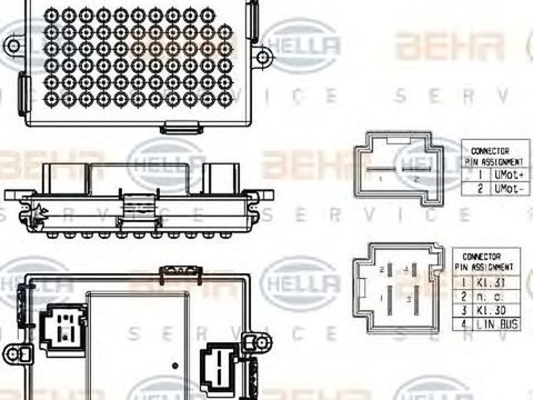 Rezistenta trepte ventilator BMW 5 Touring F11 HELLA 5HL 351 321-531