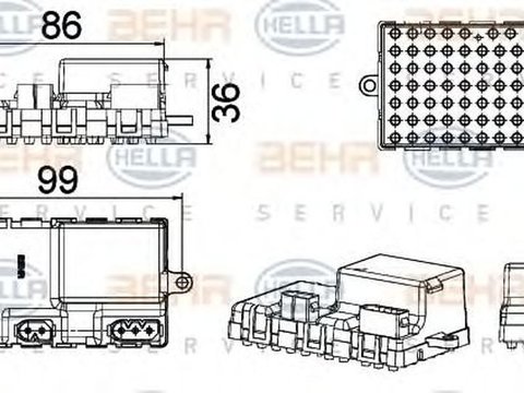 Rezistenta trepte ventilator BMW 6 E63 HELLA 5HL 351 321-211