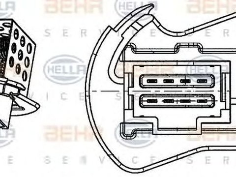 Rezistenta trepte ventilator NISSAN INTERSTAR bus X70 HELLA 9ML 351 332-251