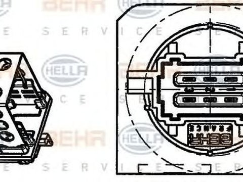 Rezistenta trepte ventilator PEUGEOT 206 CC 2D HELLA 9ML 351 332-261