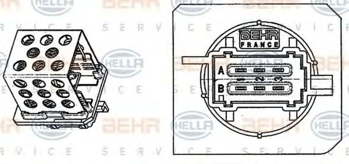 Rezistenta trepte ventilator PEUGEOT 206 CC 2D HELLA 9ML351332241